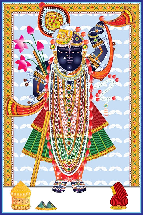 Shrinathji Rajbhog Darshan Canvas Print - Nathdwara Indian