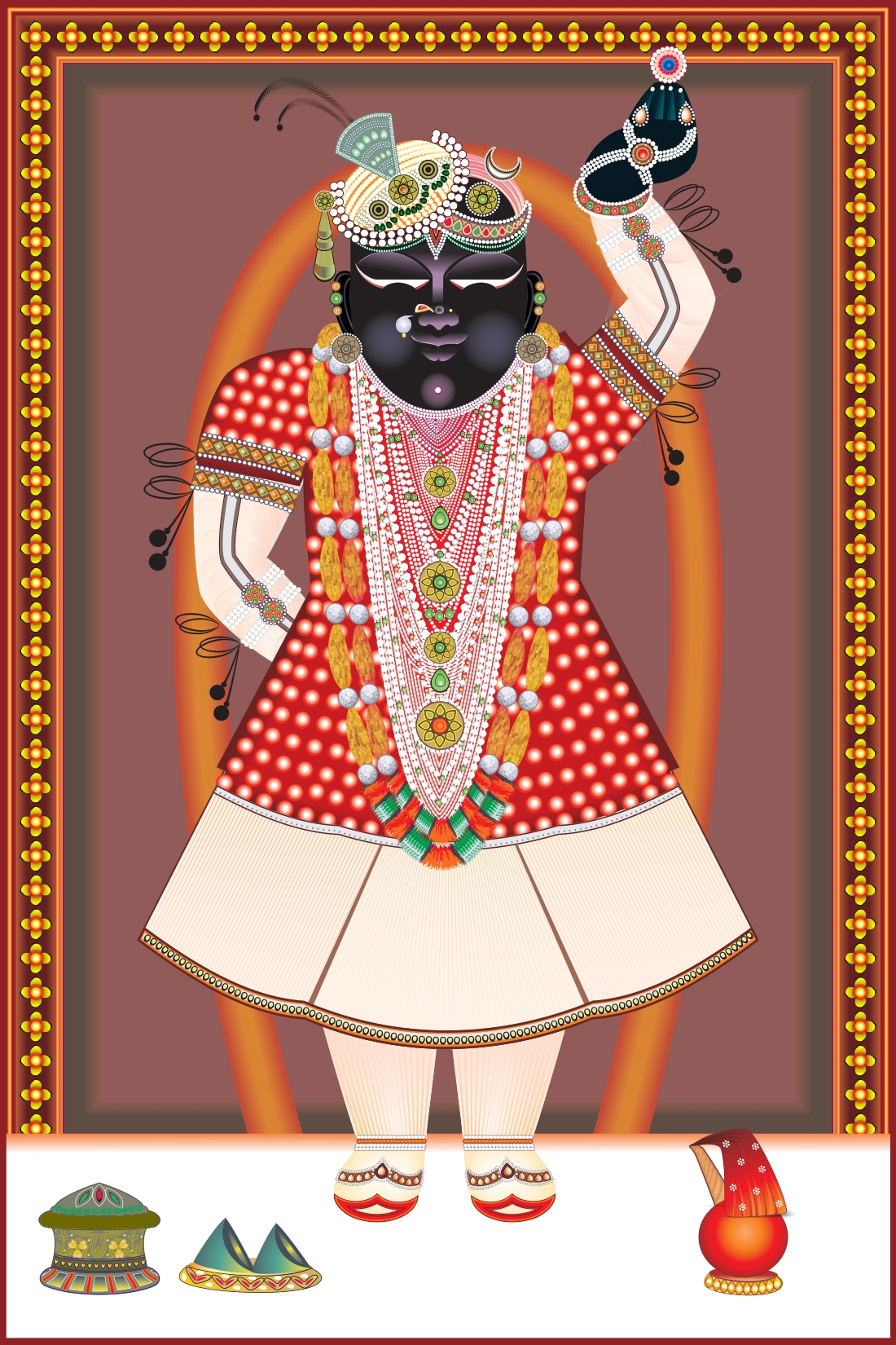 Vasant Panchami Shrinathji Darshan | Vaishnav Temple Art