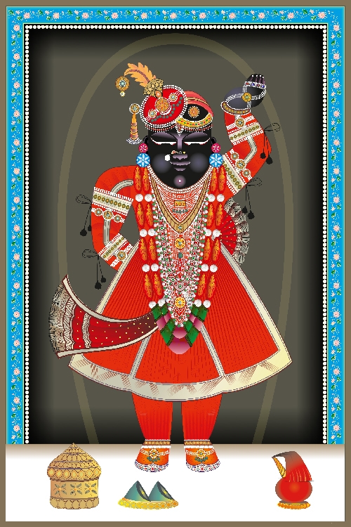 Shrinathji Posh Sud Ekam Darshan — Nathdwara Pichwai Wall Art