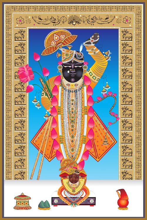 Shreenathji Chappan Bhog Darshan Canvas Painting thumbnail 1