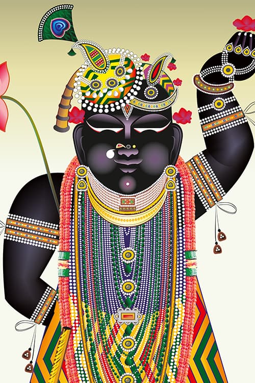 Shrinathji Leheriya Darshan Wall Art – Nathdwara Rajasthan thumbnail 4