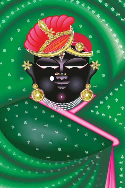 Vasant Hariyali Shringar Swaroop Wall Art – Shrinathji Nathdwara thumbnail 2