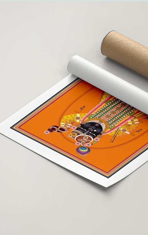 Holy Darshan Shrinathji Vijayadashami Pichwai Wall Art thumbnail 5