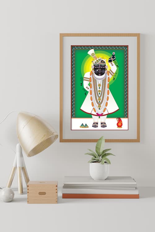 Kartik Krishna Chaturthi Darshan Shrinathji Wall Art, Nathdwara thumbnail 2