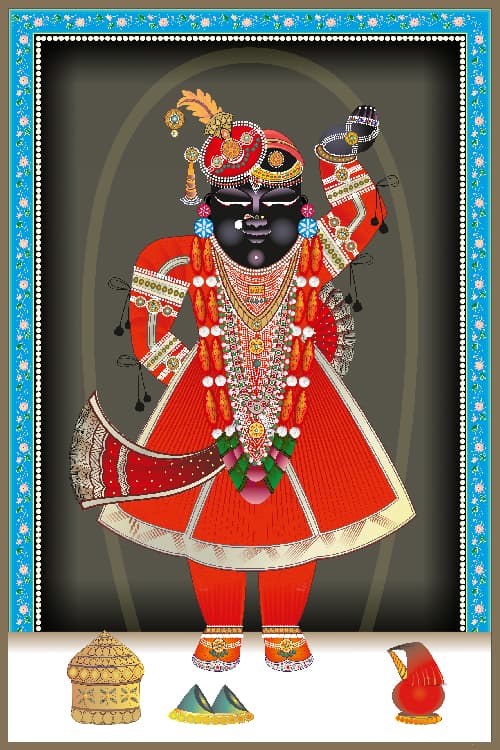 Shrinathji Posh Sud Ekam Darshan — Nathdwara Pichwai Wall Art