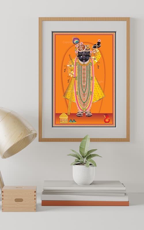 Holy Darshan Shrinathji Vijayadashami Pichwai Wall Art thumbnail 2