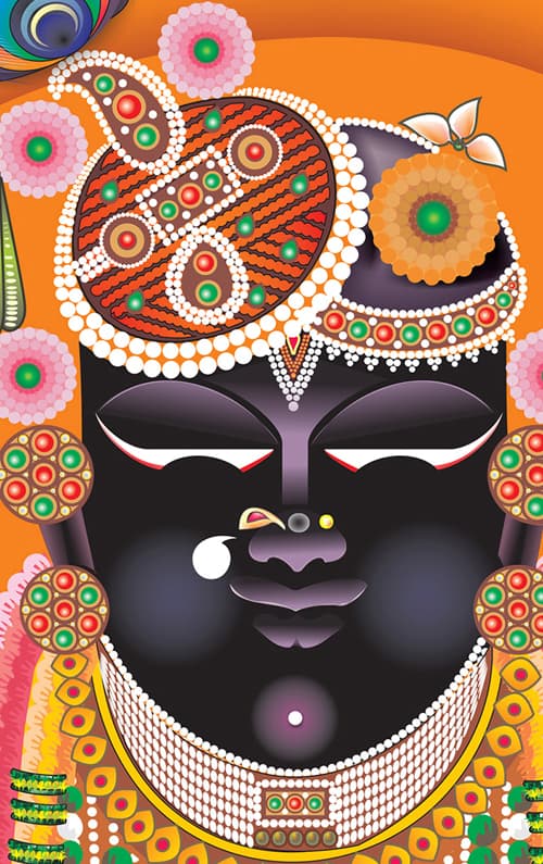 Holy Darshan Shrinathji Vijayadashami Pichwai Wall Art thumbnail 3