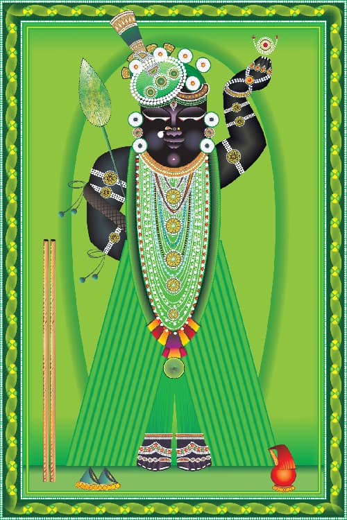 Shreenathji Hariyali Amavasya Darshan Canvas Wall Art