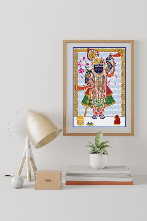Shrinathji Rajbhog Darshan Canvas Print - Nathdwara Indian thumbnail 3