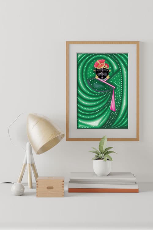 Vasant Hariyali Shringar Swaroop Wall Art – Shrinathji Nathdwara thumbnail 3