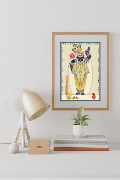 Vaman Dwadashi Shrinathji Swaroop Wall Art – Nathdwara Rajasthan thumbnail 3